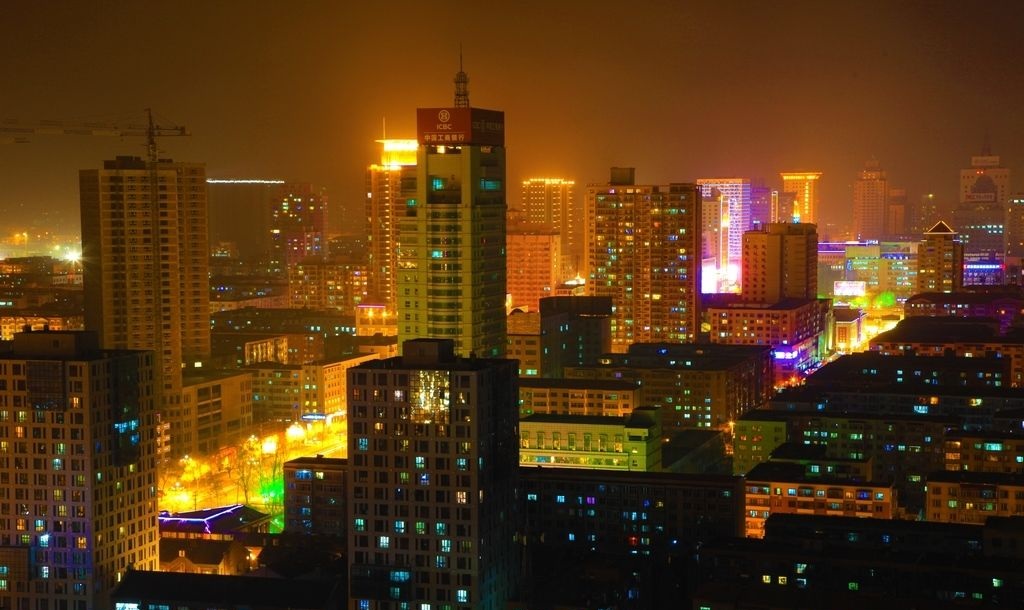 Mudanjiang — Night of mudanjiang, china
