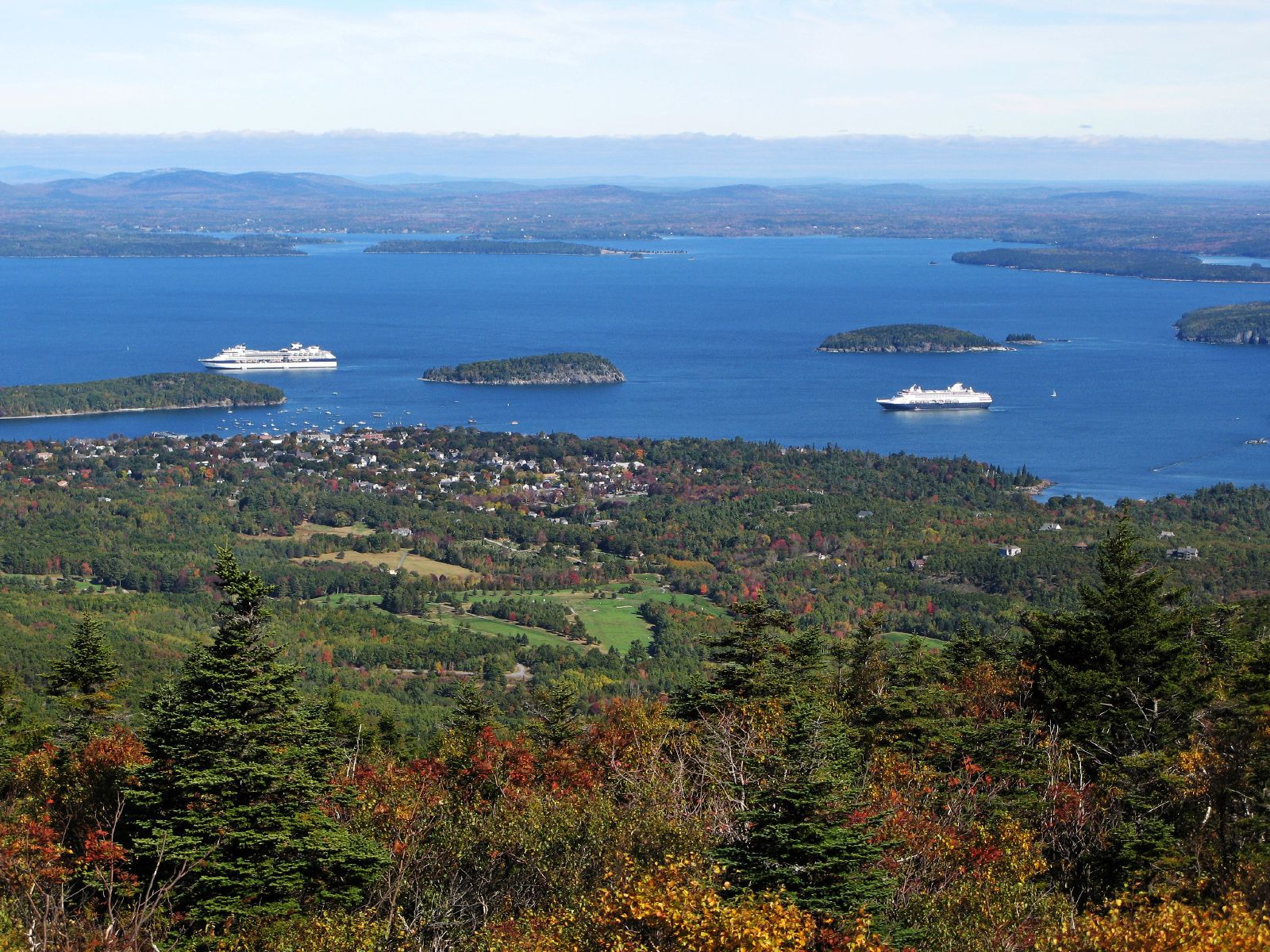 Bar Harbor — Bar Harbor Maine aerial