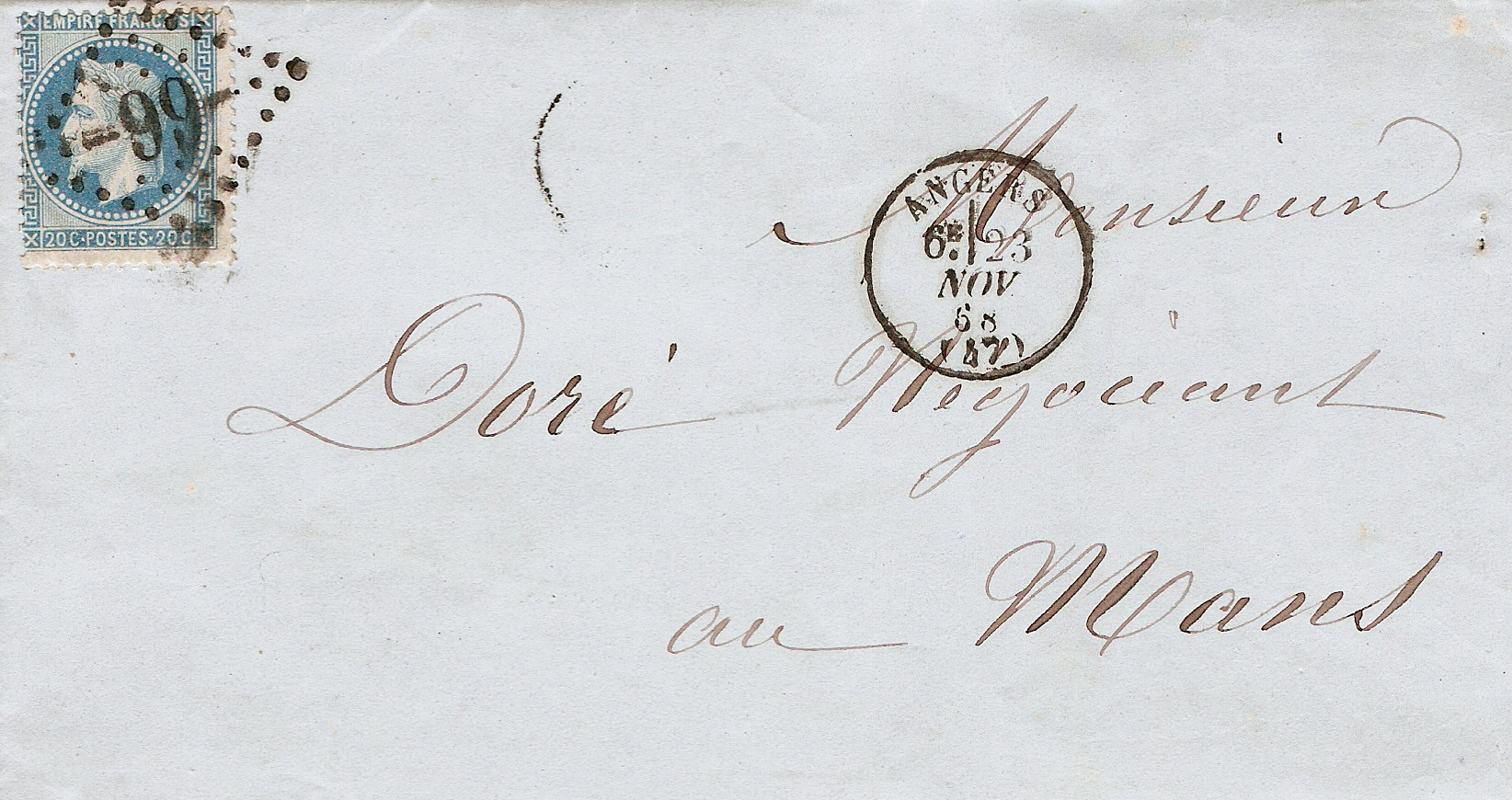 Angers — Lette France Angers 1868