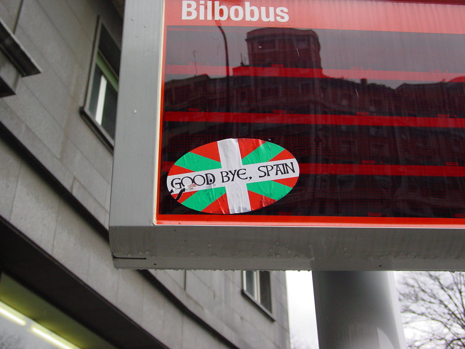Bilbao — Goodbye Spain sign in Bilbao in 2004