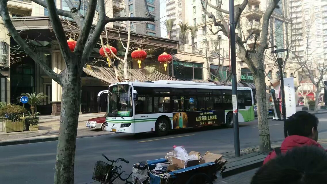 Mengzi — Bridge Bus Line 1, Shanghai at Mengzi Road