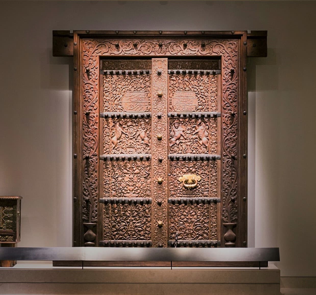 Ash-Sharqiyah Governorate — Gate, ash-Shibak Fort, Ibra (North ash-Sharqiyah Governorate) Origin- Surat, India (Mughal Empire) Teak wood and brass