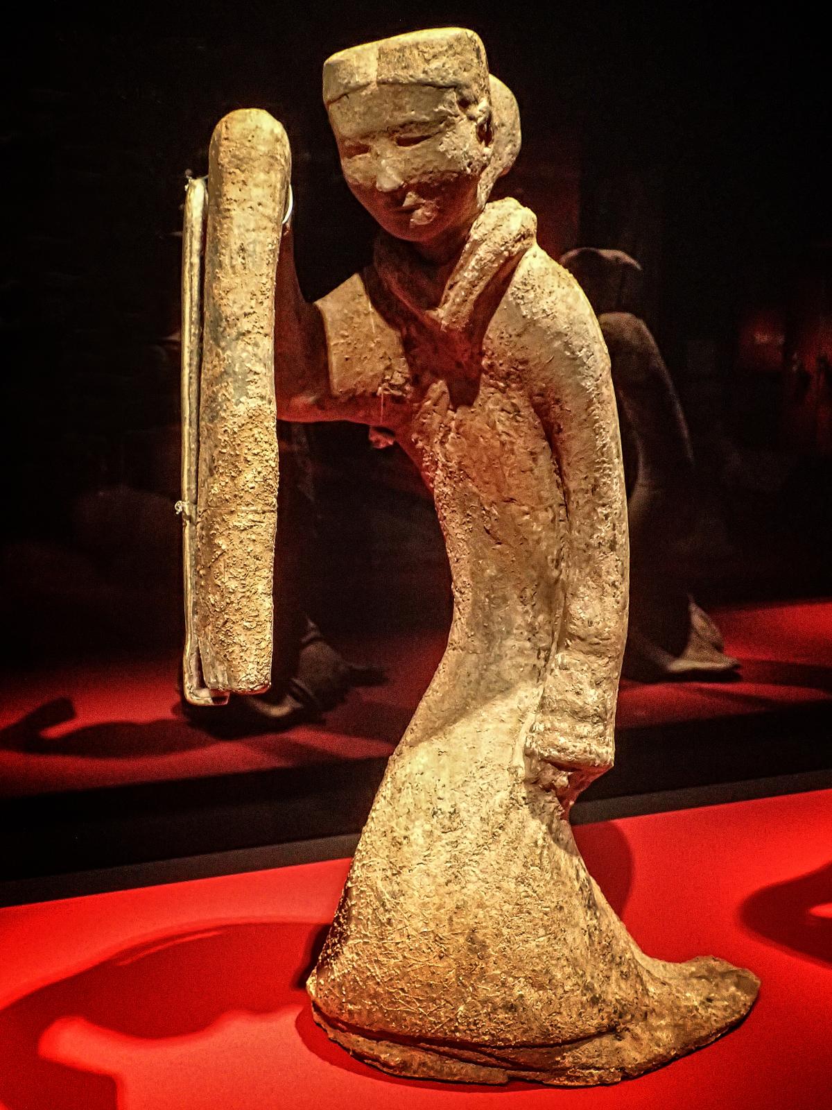 Xuzhou — Female Dancer Figurine Xuzhou Jiangsu China Western Han Period (206 BCE - 9 CE) Earthenware (36551729465)