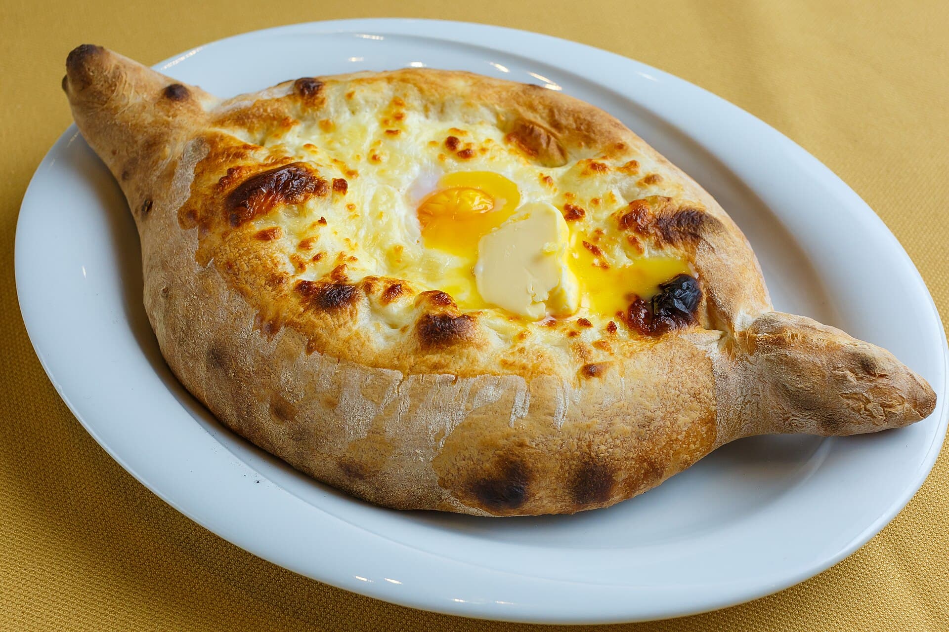 Adjara Region — Khachapuri Adjaruli with egg and butter 2016