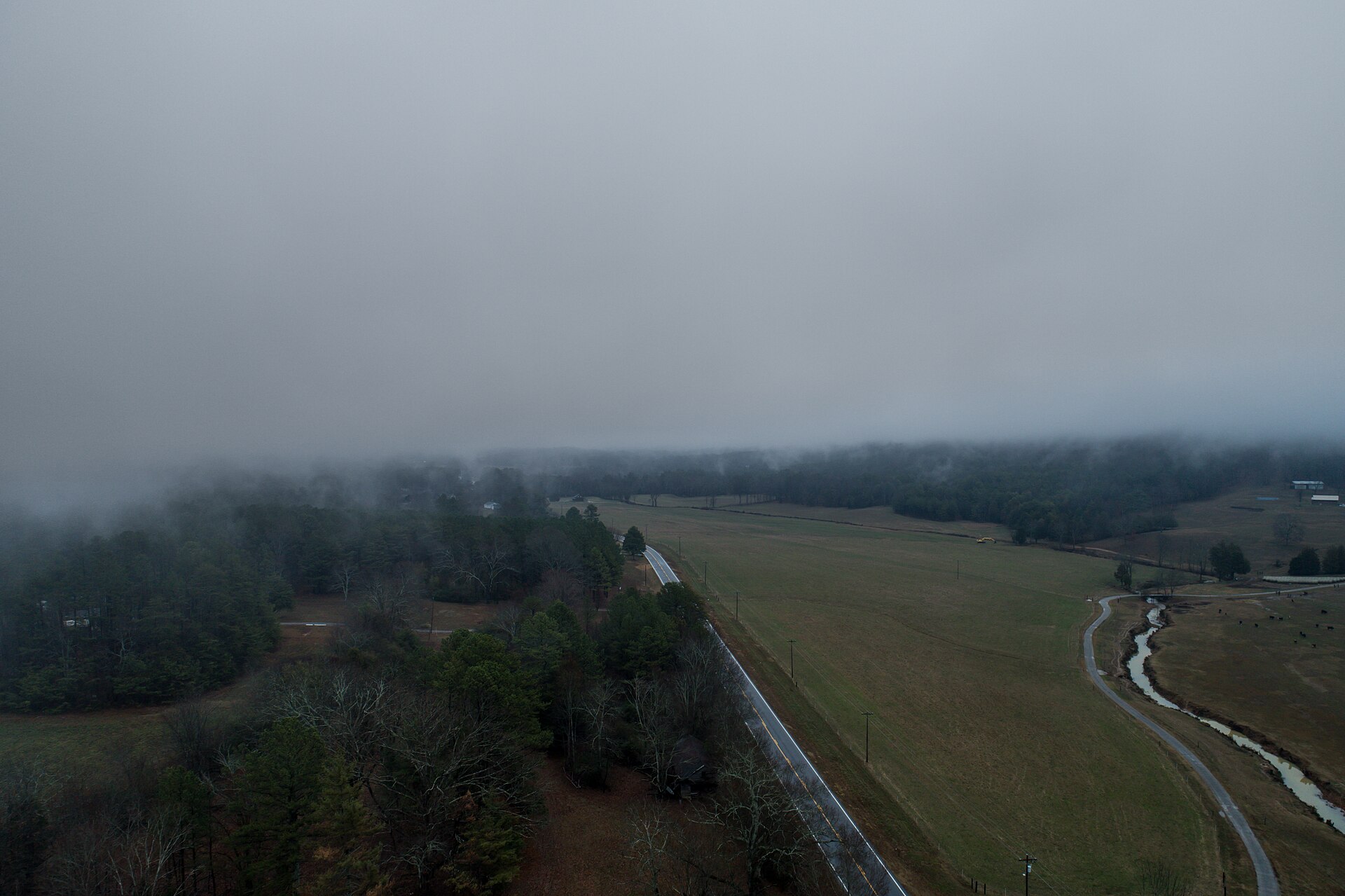 Lafayette — Rural Roads From Above (Unsplash 8XVhIdy9y7k)
