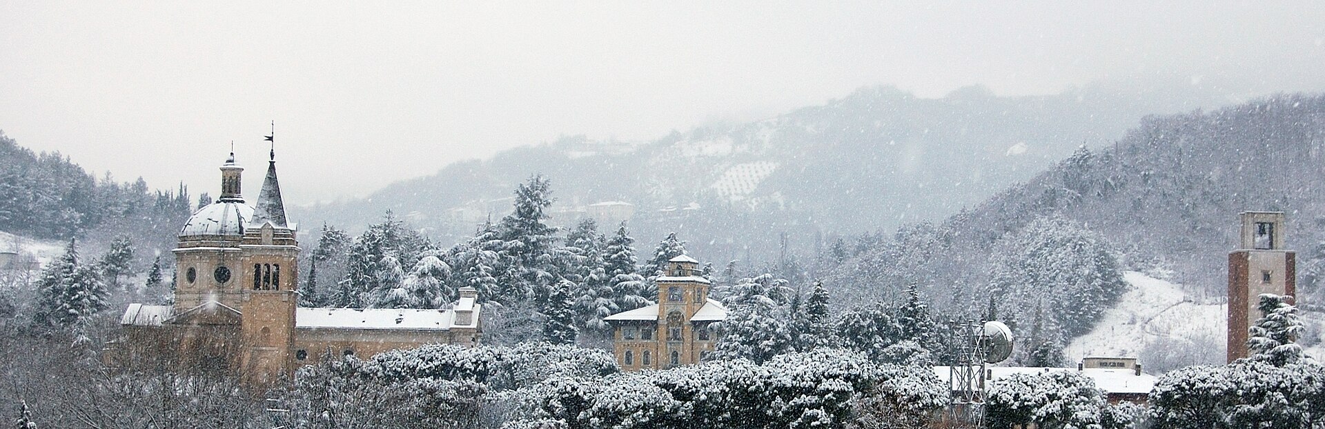 Forli — " 08 - ITALY - Predappio under snow - suggestive winter landscape of city (christmas)
